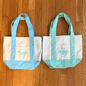 Trader Joe’s Mini Tote Set, Green & Blue